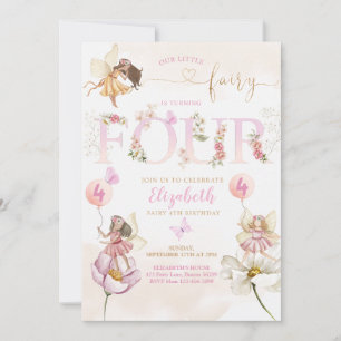 Fairy Forest Girl Birthday Magical Invitation