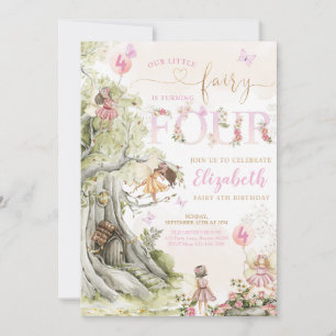 Fairy Forest Girl Birthday Magical Invitation