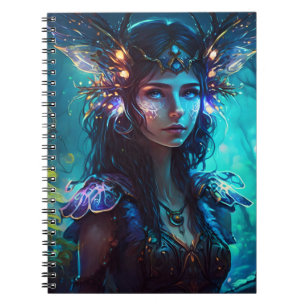 Fairy forest magic flora whimsical cool notebook