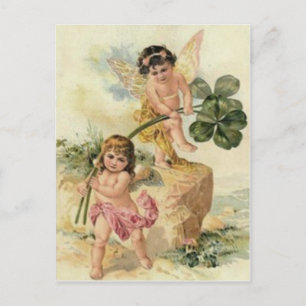 Fairy Four Leaf Clover Fey Postcard