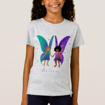 Fairy Friends. Believe.  Kids Tshirt