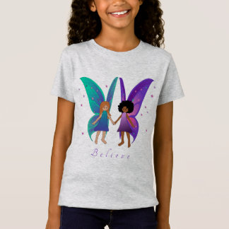 Fairy Friends. Believe.  Kids Tshirt