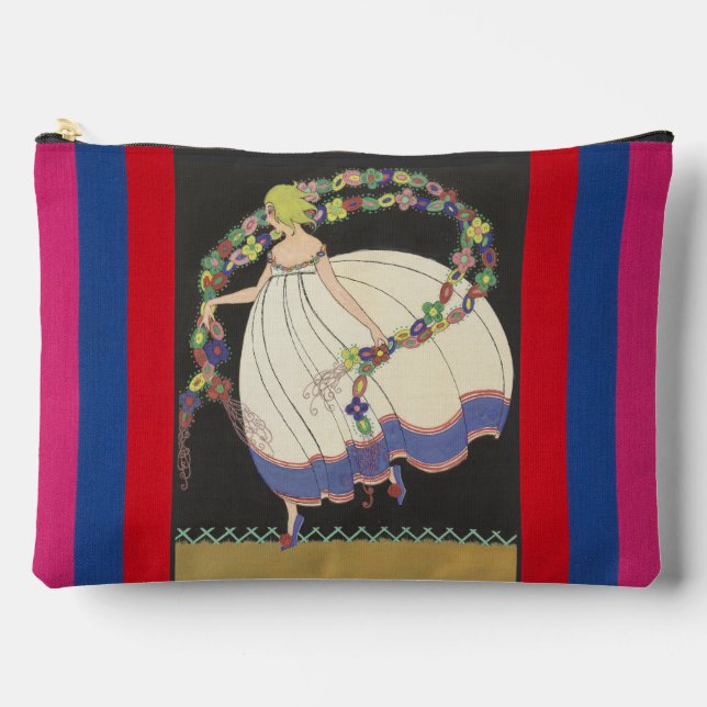 Fairy Frolicking With Flowers Accessory Pouch (Front)