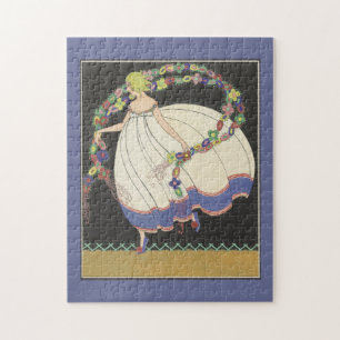 Fairy Frolicking With Flowers Jigsaw Puzzle