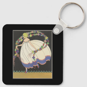 Fairy Frolicking With Flowers Key Ring