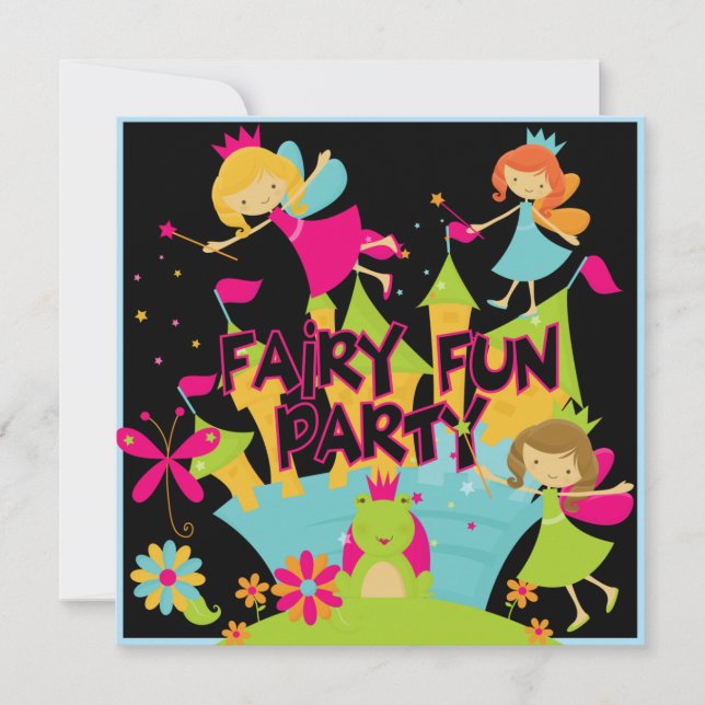 Fairy Fun Customised Birthday Invitations (Front)