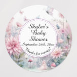 Fairy Garden Baby Shower Adhesive / Waterproof<br><div class="desc">A charming design with magical creatures from a mystical world. You can personalise this with your own details. A cute,  charming,  mystical design.</div>