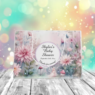 Fairy Garden Baby Shower Large Gift Bag