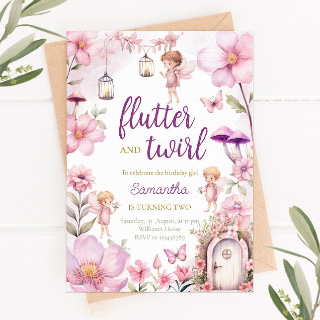 Fairy Garden Birthday Invitation, Enchanted Forest Invitation (Creator Uploaded)