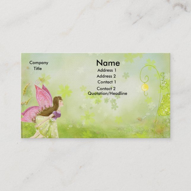 fairy garden business card (Front)