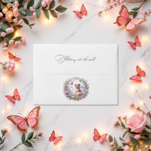Fairy Garden & Butterfly Flutter Love Baby Shower Envelope