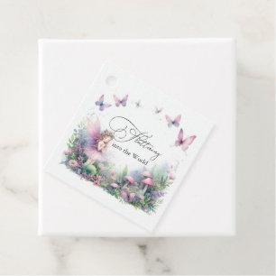 Fairy Garden & Butterfly Flutter Love Baby Shower Favour Tags