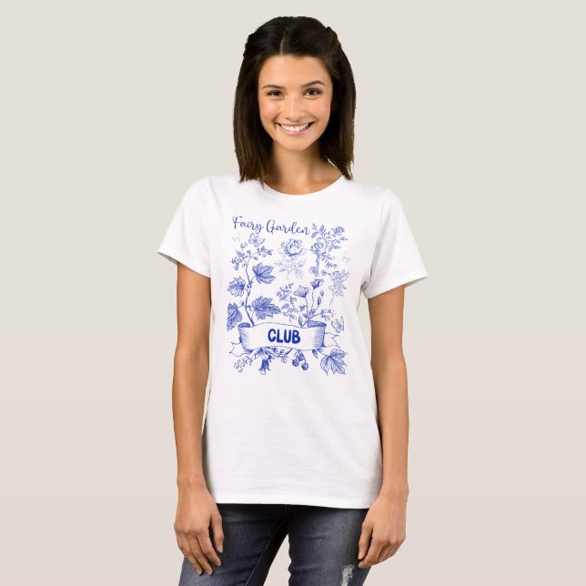 Fairy Garden Club T-Shirt – Vintage Botanical  (Front Full)