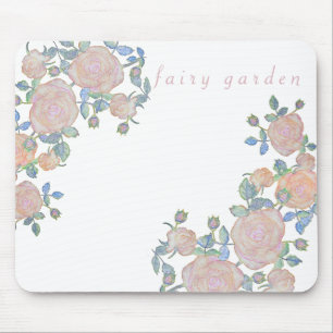 Fairy garden elegant pattern of rose flower classi mouse mat