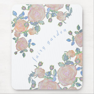 Fairy garden elegant pattern of rose flower classi mouse mat