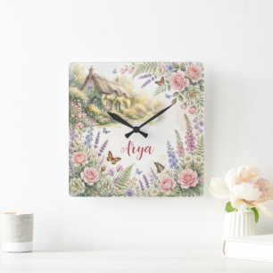 Fairy Garden Fantasy Personalised Wall Clock
