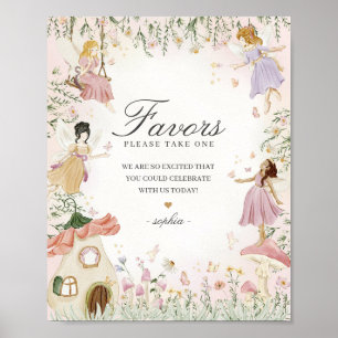 Fairy Garden Favours Whimsical Birthday Party Sign