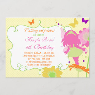 FAIRY GARDEN PARTY Birthday Invitation