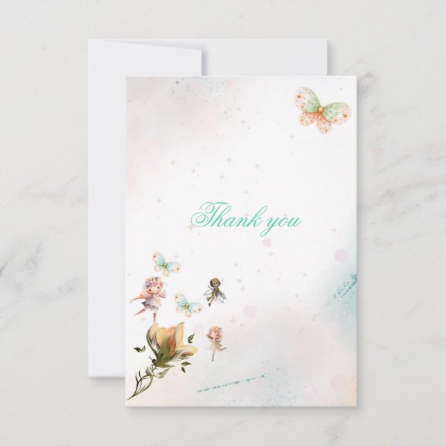 Fairy garden thank you card (Front)