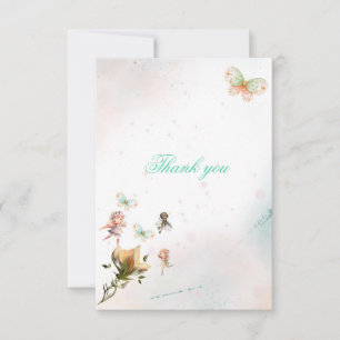 Fairy garden thank you card