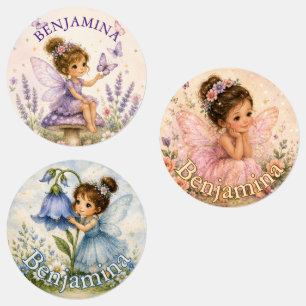 Fairy Garden Trio / Lavender, Pink, Blue Fairies