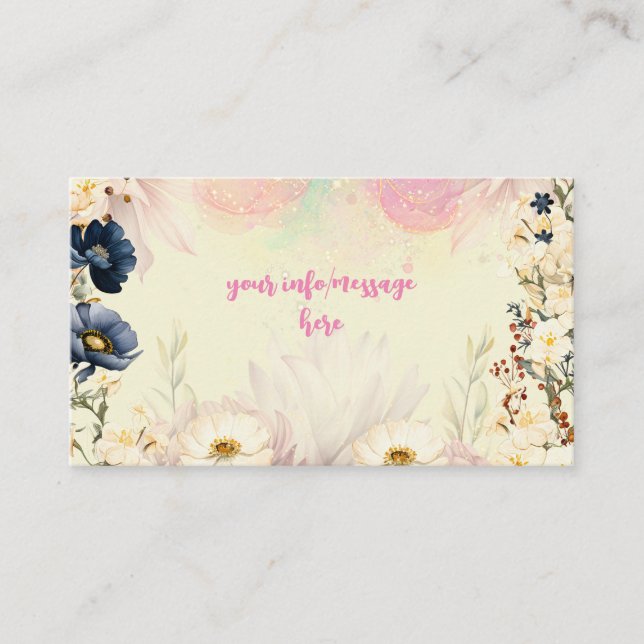 Fairy garden watercolor kids birthday enclosure card (Front)