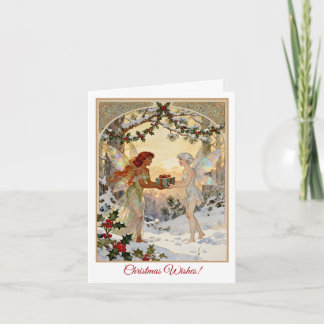 Fairy Gift Exchange Christmas Card