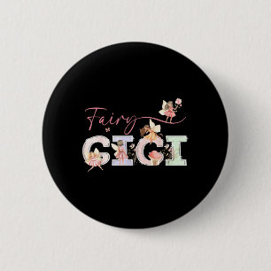 Fairy Gigi Magical Floral Birthday Girl Fairytale 6 Cm Round Badge