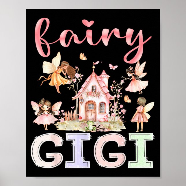 Fairy Gigi Magical Floral Funny Birthday Girl Fair Poster (Front)