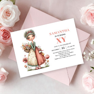 Fairy Girl 4th Birthday Whimsy Pink Magic invite