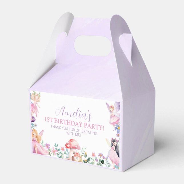 Fairy Girl Birthday Favour Box (Front Side)