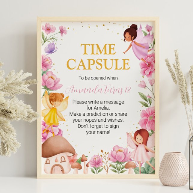 Fairy Girl Birthday Time Capsule Sign (Creator Uploaded)
