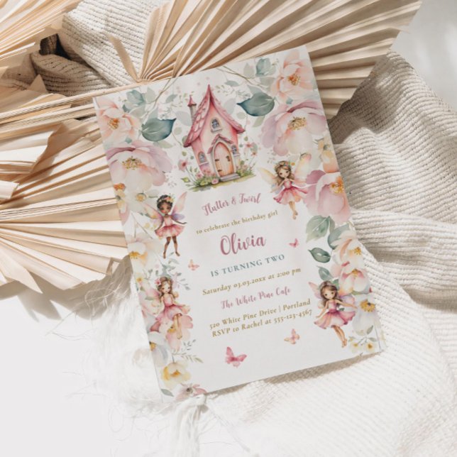 Fairy Girl Birthday Whimsical Enchanted Floral Invitation (Creator Uploaded)
