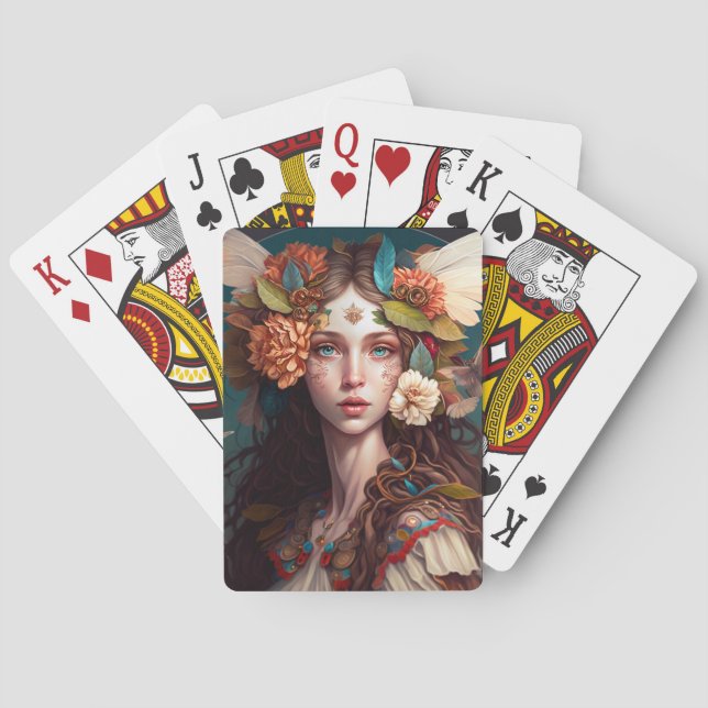 Fairy Girl Fantasy Art Playing Cards (Back)