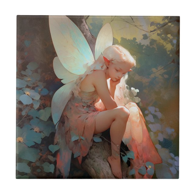 Fairy Girl Fantasy Art Tile (Front)
