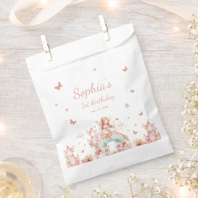 Fairy Girl Rainbow Magic Teapot Birthday  Favour Bags (Clipped)
