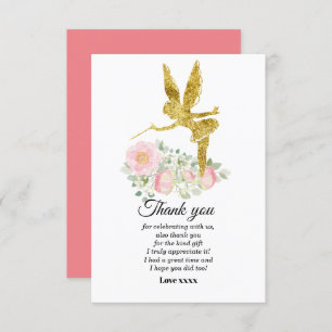 fairy girl thank you card