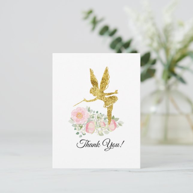 fairy girl  thank you card (Standing Front)
