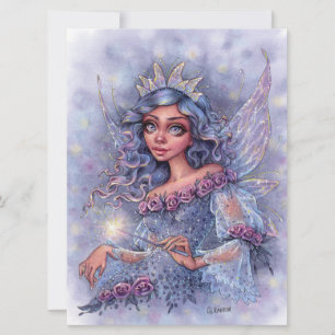 Fairy Godmother Magic Wings Fantasy Woman Art Card
