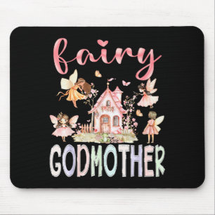Fairy Godmother Magical Floral Funny Birthday Girl Mouse Mat
