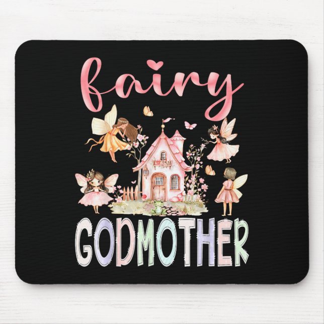 Fairy Godmother Magical Floral Funny Birthday Girl Mouse Mat (Front)