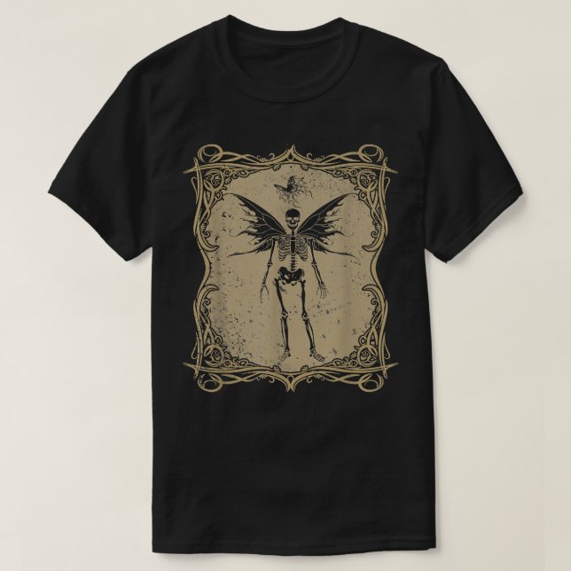 Fairy Grunge Aesthetic Butterfly Skeleton Fairycor T-Shirt (Design Front)