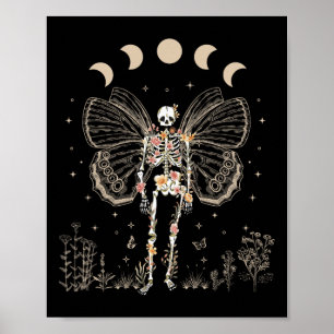 Fairy Grunge Fairycore Aesthetic Butterfly Skeleto Poster
