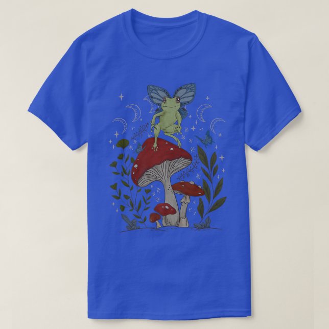 Fairy Grunge Fairycore Aesthetic Frog Butterfly Mu T-Shirt (Design Front)