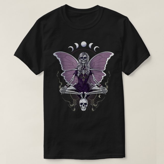 Fairy Grunge Fairycore Aesthetic Gothic Skeleton B T-Shirt (Design Front)