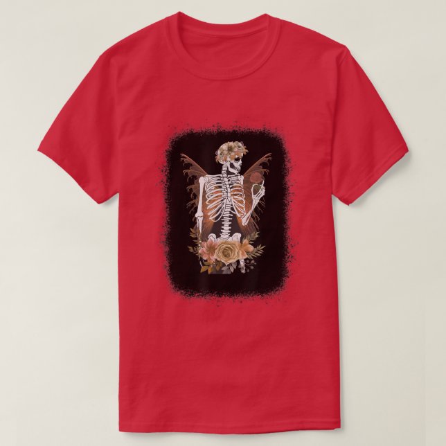 Fairy Grunge Fairycore Aesthetic Skeleton Butterfl T-Shirt (Design Front)
