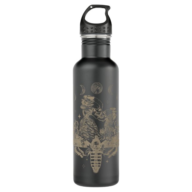 Fairy Grunge Fairycore Aesthetic Skeleton Goth Lun 710 Ml Water Bottle (Front)