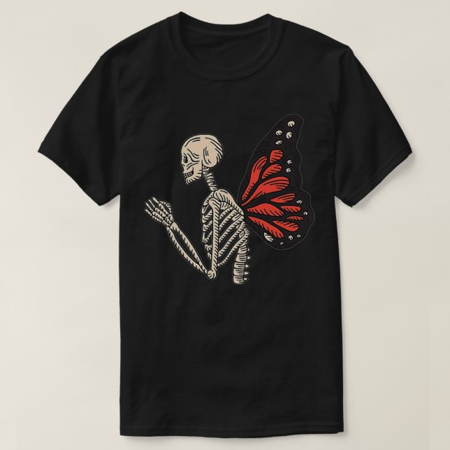 Fairy Grunge Fairycore Esthetic Skeleton Butterfl T-Shirt (Design Front)