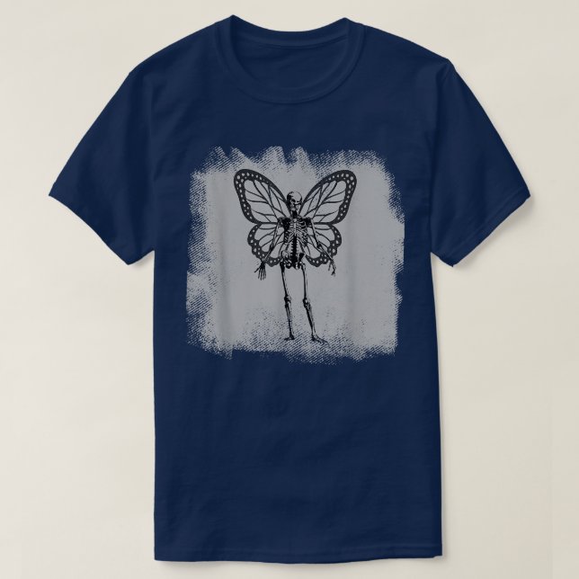Fairy Grunge Fairycore Skeleton Butterfly Gothic P T-Shirt (Design Front)