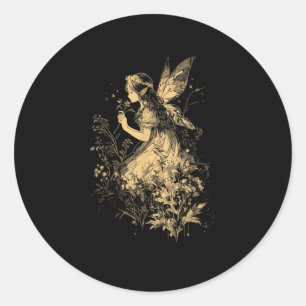 Fairy Grunge Goblincore Cottagecore Fairycore Whim Classic Round Sticker
